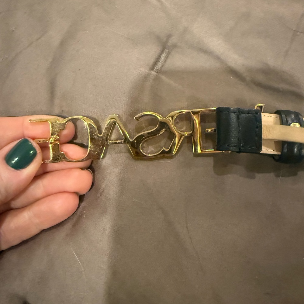 Versace Black and Gold Belt (thin) - Picture 5 of 7